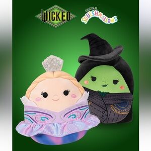 Squishmallow Wicked Glinda the good witch & Elphaba Set. 6.5”